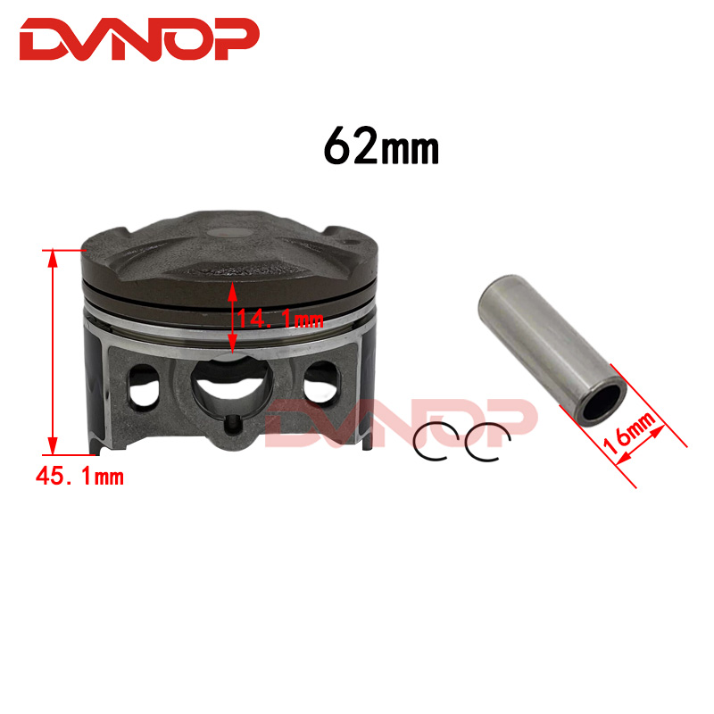 62mm 249cc 보어 오토바이 실린더 피스톤 가스켓 - Motorcycle Piston 리뷰 및 가격